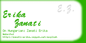 erika zanati business card